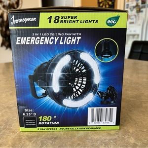 2 in 1 LED Emergency Light with is Fan-Brand New !